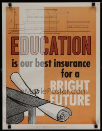 5x370 NATIONAL RESEARCH BUREAU 664 17x22 motivational poster '60s education, for a bright future!