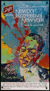 5x323 NEWPORT JAZZ FESTIVAL 21x38 music poster '78 art of Duke Ellington by LeRoy Neiman!