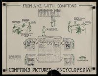 5x556 PEABODY VISUAL AIDS special 17x22 '30s from A to Z w/Compton's encyclopedias!