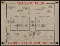 5x555 PEABODY VISUAL AIDS special 17x22 '30s trails to tales, Firkins short story index!