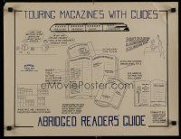 5x554 PEABODY VISUAL AIDS special 17x22 '30s abridged reader's guide to touring magazines!