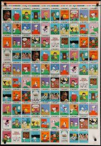 5x438 PEANUTS 2-sided w/COA special 26x37 '92 Charles Schulz art of Charlie Brown & characters!