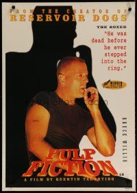 5x441 PULP FICTION European Union commercial poster '94 Tarantino, image of smoking Bruce Willis!