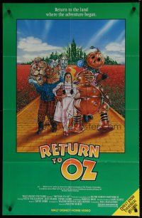 5x652 RETURN TO OZ video poster '85 Walt Disney, cool art of very young Fairuza Balk!