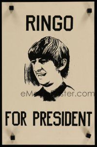 5x572 RINGO FOR PRESIDENT special 11x17 '64 art of former Beatle Ringo Starr!