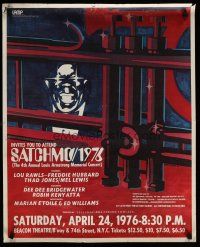 5x332 SATCHMO 1976 23x29 music poster '76 cool art from 4th Annual Louis Armstrong concert!
