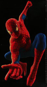 5x163 SPIDER-MAN die-cut static cling poster '02 cool image of Marvel Comics webslinger superhero!