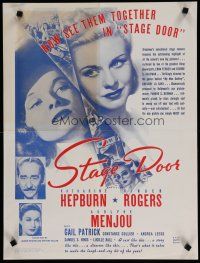 5x579 STAGE DOOR special 19x25 R60s Katharine Hepburn, Ginger Rogers, Adolphe Menjou!