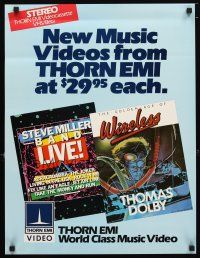 5x659 STEVE MILLER BAND/THOMAS DOLBY video poster '80s Live & The Golden Age Of Wireless!