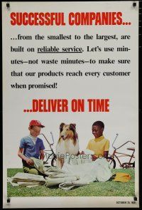 5x395 SUCCESSFUL COMPANIES DELIVER ON TIME 24x37 motivational poster '69 newspaper boys & dog!