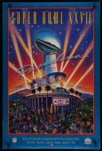 5x458 SUPER BOWL XXVII special 24x36 '92 Buffalo Bills vs Dallas Cowboys, Roger Huyssen art!