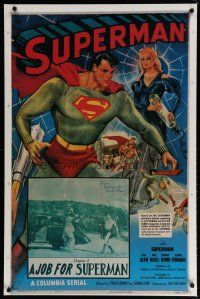 5x844 SUPERMAN REPRODUCTION chapter 5 special 27x41 '90s cool art from DC superhero serial!