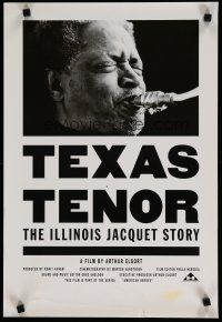 5x589 TEXAS TENOR THE ILLINOIS JACQUET STORY special 16x23 '92 cool image of sax player!