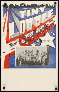 5x336 TINY LITTLE & HIS ORCHESTRA 14x22 music poster '40s cool art & design + image of band!