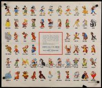 5x599 WALT DISNEY FAMILY special 22x26 '60s cool images of many different characters!