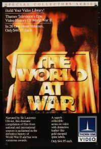 5x664 WORLD AT WAR video poster R80s video history of World War II!