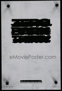 5x604 ZERO DARK THIRTY mini poster '12 Jessica Chastain, cool redacted title design!