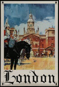 5x123 LONDON travel poster '60s Sam Wisnom art of Horse Guards & gate!
