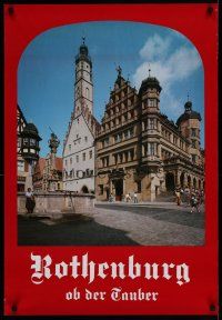 5x136 ROTHENBURG OB DER TAUBER German travel poster '80s image of medieval town!