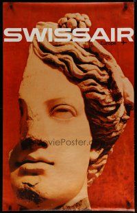 5x095 SWISSAIR EUROPE Swiss travel poster '64 Manfred Bingler art of bust!