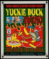 5x242 YUCKIE DUCK SHORT ORDERS tv poster '95 wacky cartoon art from animated show!