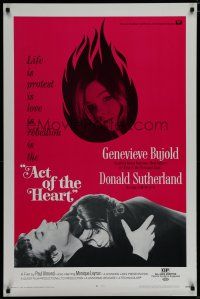 5y015 ACT OF THE HEART 1sh '71 Genevieve Bujold, Donald Sutherland, I am different!