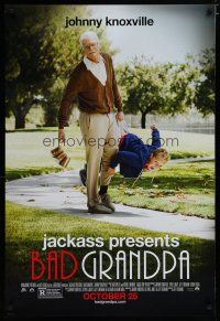 5y063 BAD GRANDPA advance DS 1sh '13 great image of wacky Johnny Knoxville in title role!