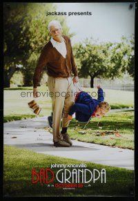 5y064 BAD GRANDPA teaser DS 1sh '13 great image of wacky Johnny Knoxville in title role!