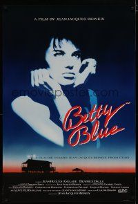 5y100 BETTY BLUE 1sh '86 Jean-Jacques Beineix, close up of pensive Beatrice Dalle in sky!
