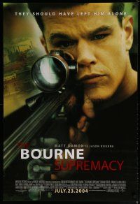 5y116 BOURNE SUPREMACY advance DS 1sh '04 Matt Damon, they should have left him alone!