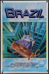 5y122 BRAZIL int'l 1sh '85 Terry Gilliam, cool sci-fi fantasy art by Lagarrigue!