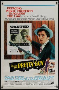 5y125 BULLET FOR PRETTY BOY 1sh '70 AIP noir, Fabian as Floyd w/tommy gun & wanted poster!