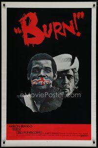 5y128 BURN int'l 1sh '70 Marlon Brando profiteers from war, directed by Gillo Pontecorvo!