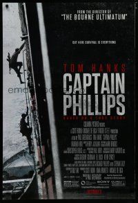 5y135 CAPTAIN PHILLIPS advance DS 1sh '13 Tom Hanks' ship being boarded by pirates!