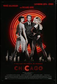 5y152 CHICAGO switched style int'l 1sh '02 Renee Zellweger & Catherine Zeta-Jones, Richard Gere!