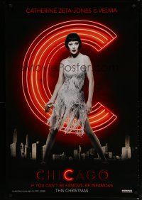 5y153 CHICAGO teaser 1sh '02 sexy dancer Catherine Zeta-Jones as Velma!