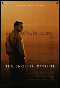 5y264 ENGLISH PATIENT DS 1sh '96 Ralph Fiennes, Juliette Binoche, Best Picture winner!