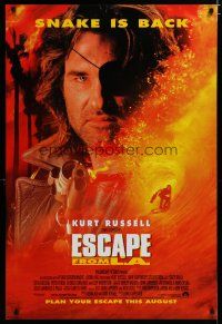 5y266 ESCAPE FROM L.A. advance 1sh '96 John Carpenter, Kurt Russell is back as Snake Plissken!