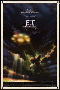 5y001 E.T. THE EXTRA TERRESTRIAL advance 1sh '82 completely different spaceship in clouds image!