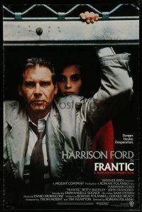 5y297 FRANTIC advance 1sh '88 directed by Roman Polanski, Harrison Ford & Emmanuelle Seigner!