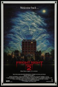 5y303 FRIGHT NIGHT 2 int'l 1sh '89 creepy spirit artwork, more than a sequel, it's a scream!