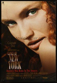 5y312 GANGS OF NEW YORK advance DS 1sh '02 Martin Scorsese, close-up of sexy Cameron Diaz!