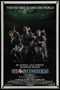 5y316 GHOSTBUSTERS 1sh '84 Bill Murray, Aykroyd & Harold Ramis are here to save the world!