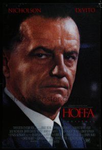 5y374 HOFFA style A advance 1sh '92 huge close-up of Jack Nicholson as Jimmy Hoffa!