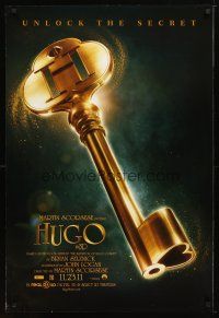 5y388 HUGO teaser DS 1sh '11 Martin Scorsese, Ben Kingsley, cool huge image of key!
