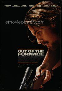 5y565 OUT OF THE FURNACE DS 1sh '13 Christian Bale w/rifle, sometimes battles choose you!