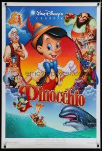 5y589 PINOCCHIO DS 1sh R92 Disney classic fantasy cartoon about a wooden boy who wants to be real!