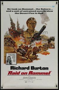 5y617 RAID ON ROMMEL 1sh '71 Richard Burton, Wolfgang Preiss as The Desert Fox!