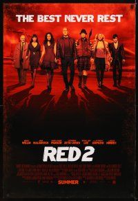 5y620 RED 2 advance DS 1sh '13 Willis, John Malkovich, Mary-Louise Parker, Catherine-Zeta Jones!
