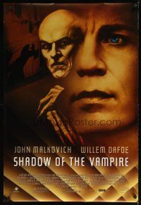 5y668 SHADOW OF THE VAMPIRE 1sh '00 art of John Malkovich as F.W. Murnau, Willem Dafoe!